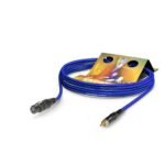 Patch cable Tricone® MKII, 1 x 0,22 mm² | XLR / RCA, HICON | 2,50m | blue Sommer Cable