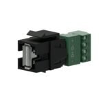 Keystone adapter - USB 2.0 A - 4-pin terminal block Black Procab