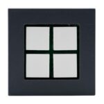 Button module 4-fold 4-way button module, with LED lighting; depth: 30 mm, scale: 45x45 mm, plastic, Sommer Cable