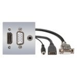 connection-modul HDMI fem. —>   0.15 m (0.5 ft.) breakout cable HDMI fem. + VGA fem. —>   0.15 m (0. Sommer Cable