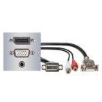 connection-modul Display port fem. —> 0.5 ft. breakout cable display port fem. + VGA fem.  —>   0.5 Sommer Cable