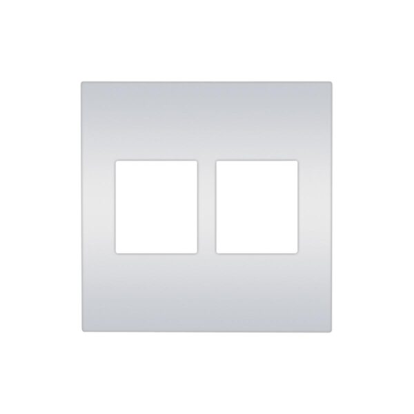 Module with 2x sunken Keystone cutouts unloaded, with 2 x sunken Keystone cutouts, scale: 45x45 mm, Sommer Cable