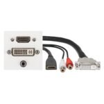 connection-modul HDMI fem. —> 0.15 m (0.5 ft.) breakout cable HDMI fem. + DVI fem.  —>  0.15 m (0.5 Sommer Cable