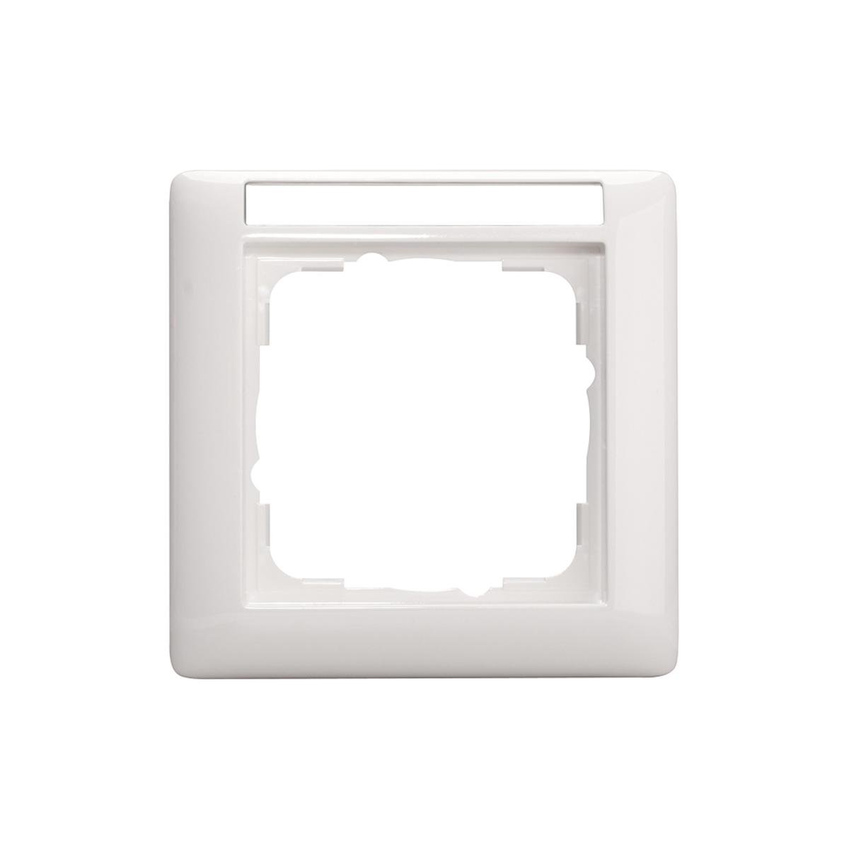 w55kw-sb-1 Switch frames, custom labelled, 1-way , scale: 55x55 mm, plastic, colour: pure white Sommer Cable - Image 1