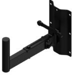 Speaker wall mount bracket - 35mm pole - 350mm Black version Caymon