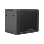 Caymon WPR409R/B 19” wall mount rack - 9 units - 450mm depth - Removable back Black version Caymon