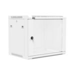 19” wall mount rack - 9 units - 450mm depth - Removable back White version Caymon
